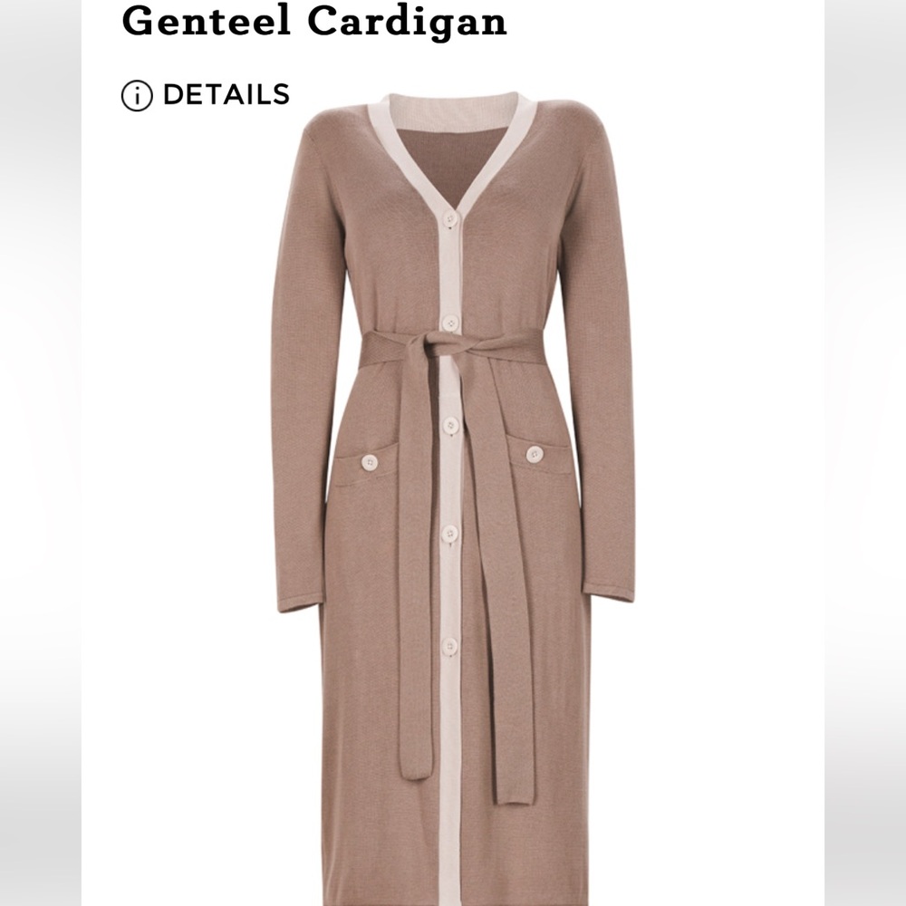 Cabi Genteel Tan Cardigan Sweater